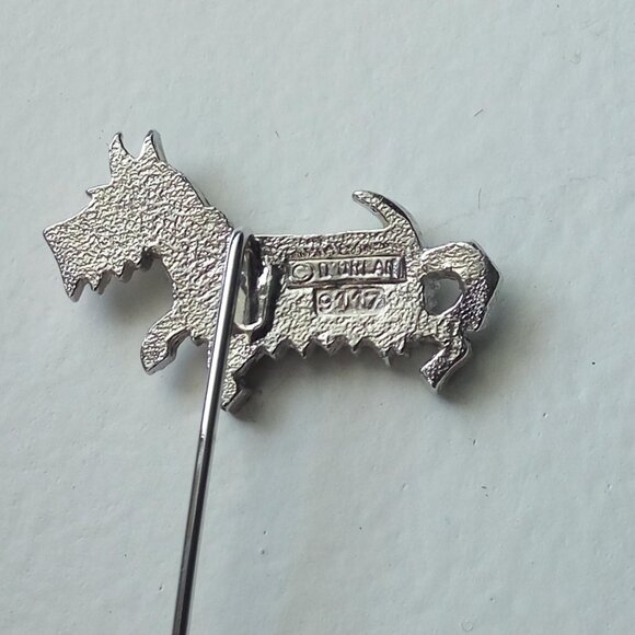 Signed Vintage D'Orlan Boucher 9117 Scottish Terrier Dog Stick Pin Brooch - Picture 7 of 7